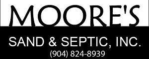 Moore's Sand and Septic, Inc. logo with phone number (904) 824-8939